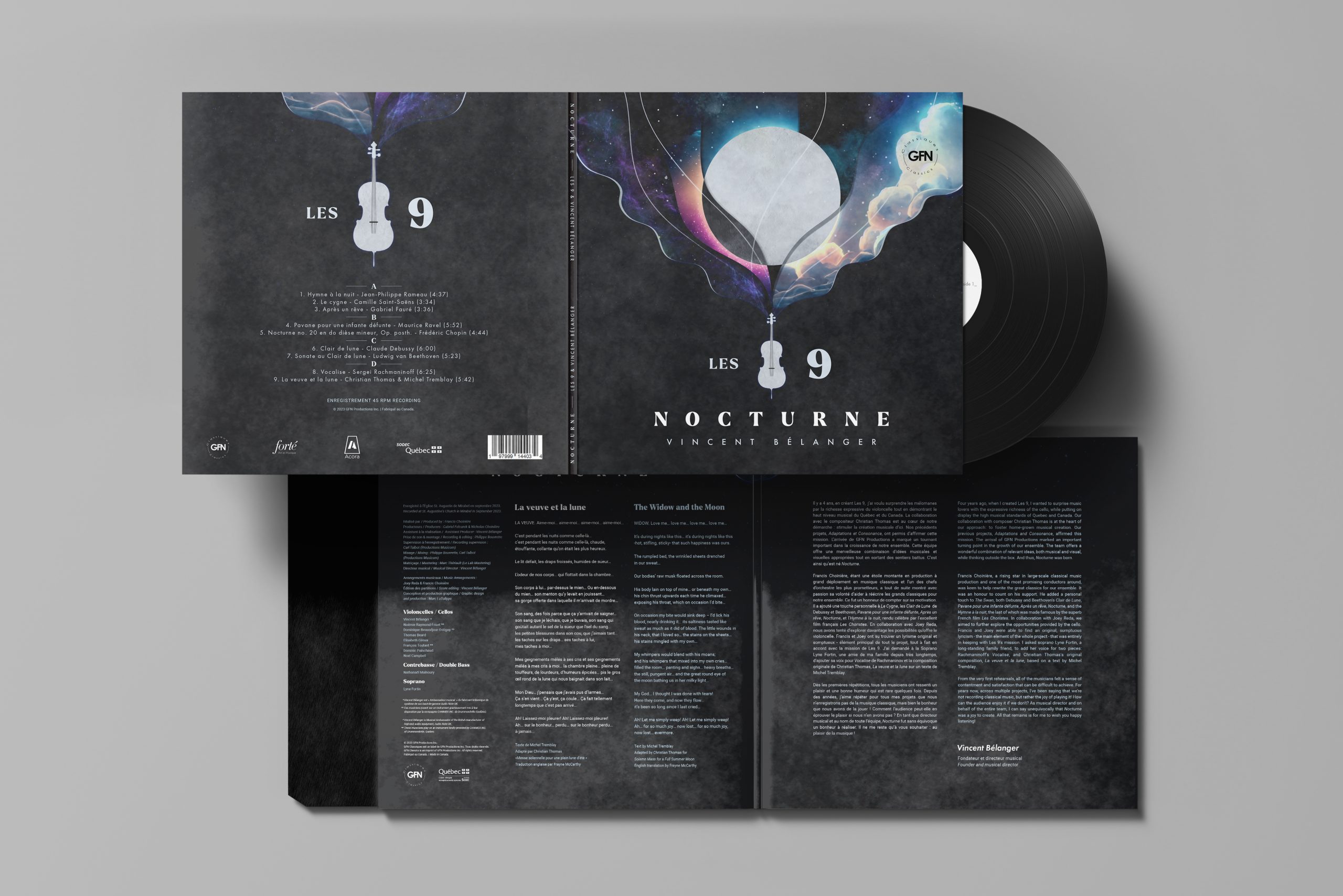 Nocturne – Vincent Bélanger & Les 9 (LP) - Image 3
